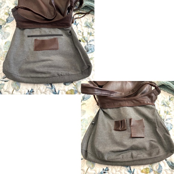 Christopher Kon Vintage Leather Hobo Bag Chocolate Brown Made in Canada - Picture 10 of 17